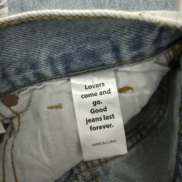 PACSUN womens NWT Dad Jeans Butterfly pattern 22 light wash y2k - Picture 7 of 16